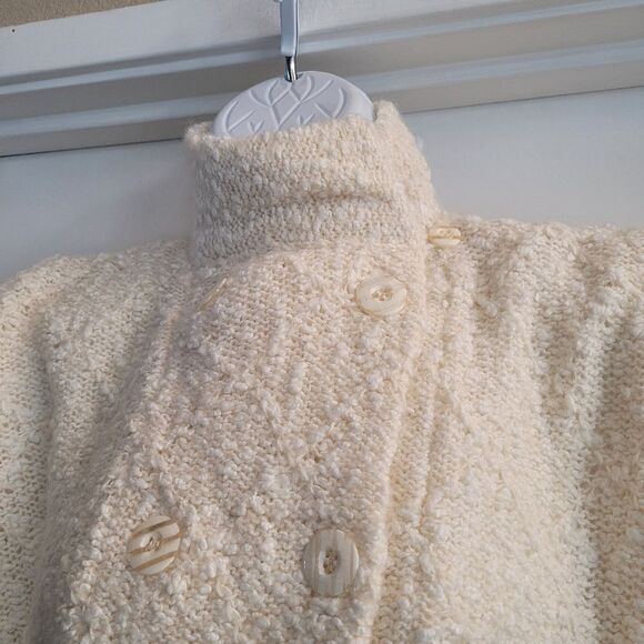 80s Max Bradley boucle balloon sleeve sweater jacket | vintage boucle sweater | - Picture 2 of 10